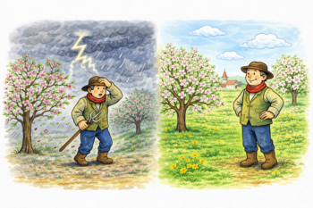 Hrom v dubnu - dobrá novina, mráz květů více nepostíná.